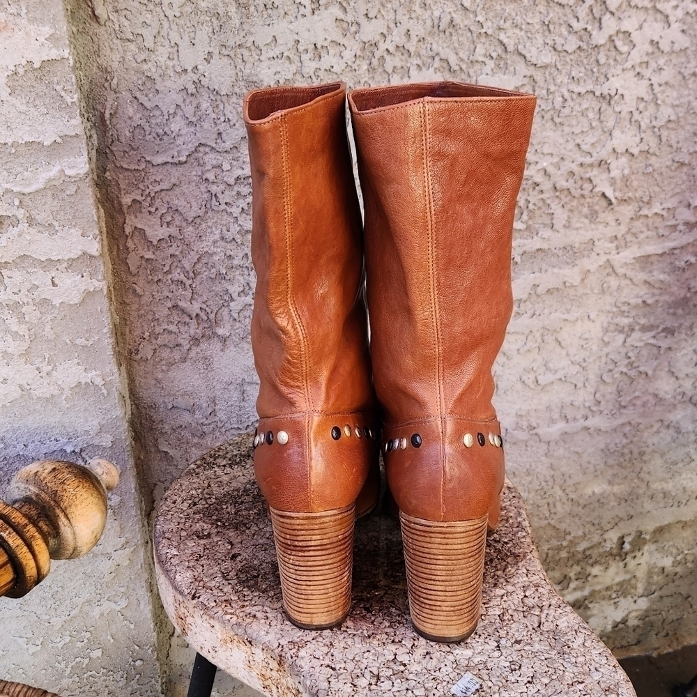 Free‎ People Studded Leather  Western Boot - Picture 6 of 7
